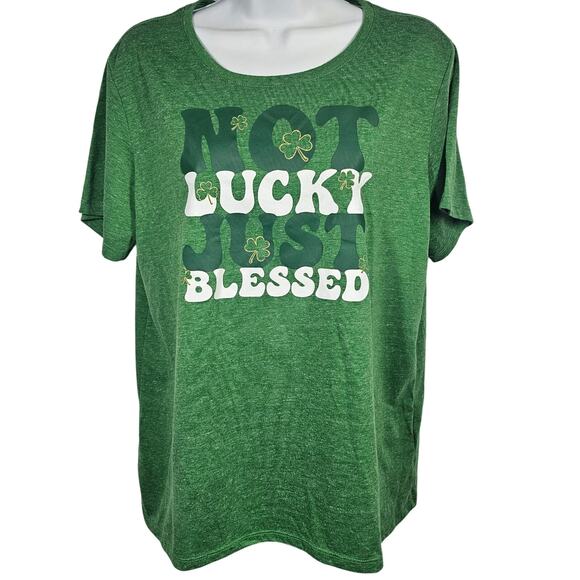 Let's Celebrate St. Patrick's Day Women's Green T-Shirt XL (16-18) - Picture 1 of 9